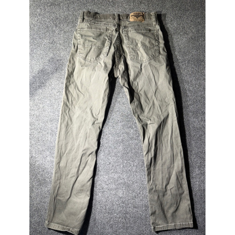 Wrangler Straight Fit Pants Mens 29x30 Gray Green Excellent Stretch Casual - Picture 9 of 10
